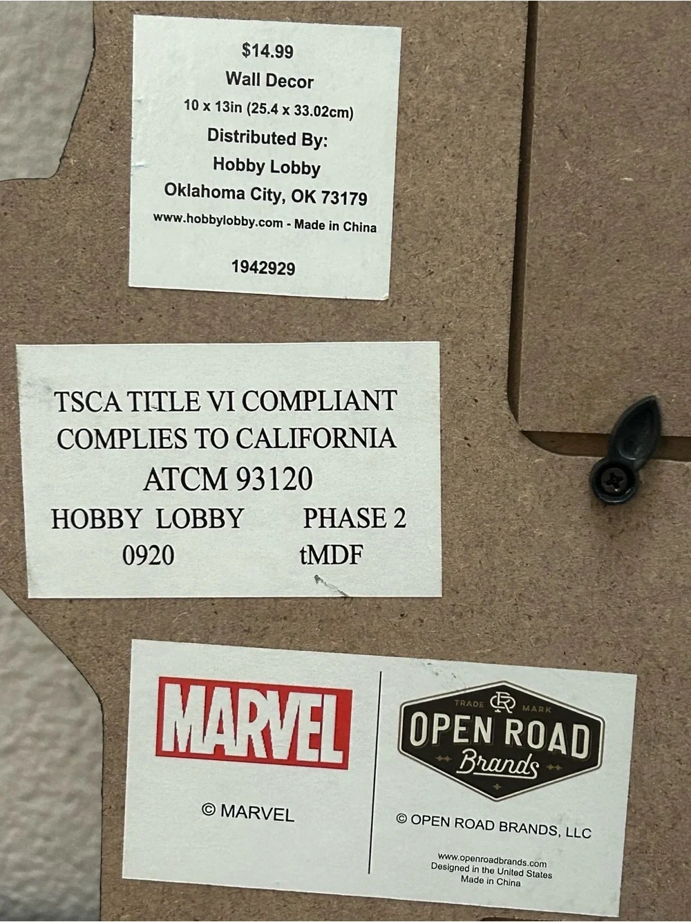 Marvel Spider-Man Comic Book MDF Hanging Wall Decor Sign, 10 x 13 in